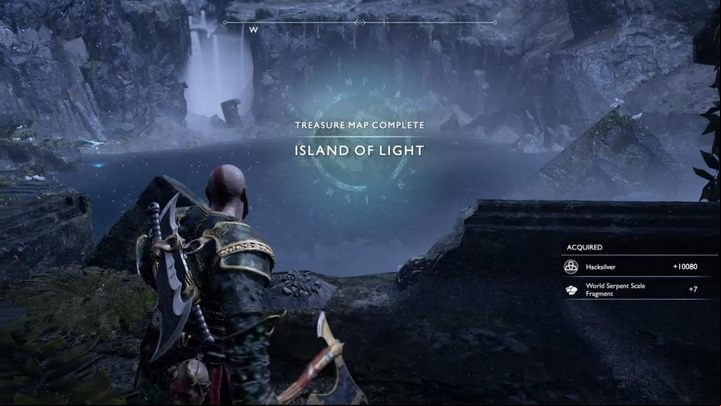 Treasure digging spot: Light Elf Outpost - the treasure can be found on the map - God of War: Treasure Maps - list of all, tips - Side quests and challenges - God of War Guide