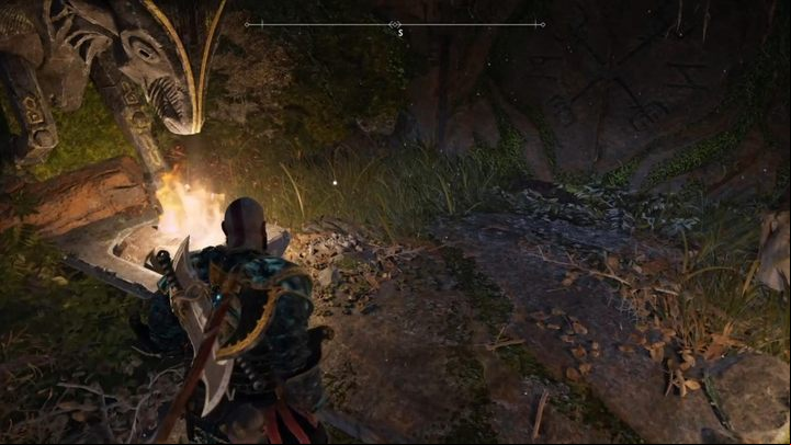 Treasure digging spot: Fafniras Storeroom - the treasure is buried beneath the figure depicting a goat (near the entrance to the temple) - God of War: Treasure Maps - list of all, tips - Side quests and challenges - God of War Guide