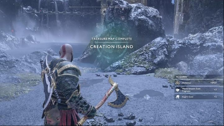 Treasure digging spot: Buris Storeroom - the treasure is on the beach - God of War: Treasure Maps - list of all, tips - Side quests and challenges - God of War Guide