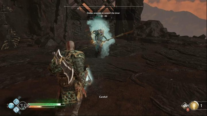 Goal: Kill the enemies to extend the timer - God of War: Muspelheim Guide - Side quests and challenges - God of War Guide
