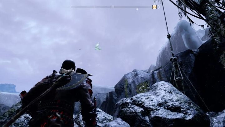 Commentary: The Raven is flying near the mystic gateway - God of War: Volunder Mines - all collectibles list - Shores of Nine - God of War Guide