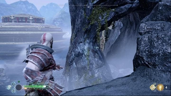 Commentary: You have to get to the next isle, to Stone Falls and shoot the Raven from there (it is probable that it can be shot at a different angle also) - God of War: Buris Storeroom - all collectibles list - Shores of Nine - God of War Guide