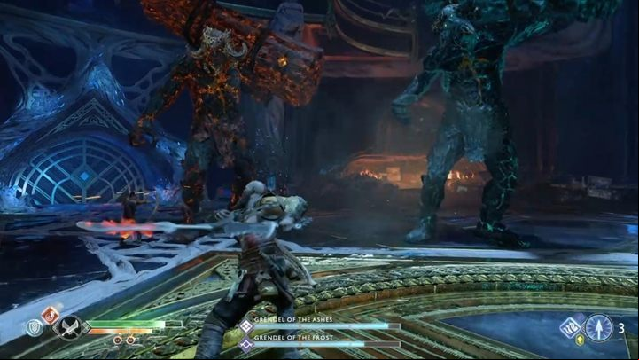 You have to engage into this battle when you complete the Black Rune main quest - God of War: Two Trolls in Tyrs Vault - boss, how to beat? - Bosses - God of War Guide