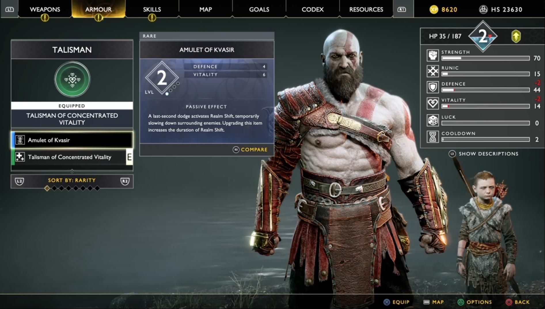 Kratos has six different statistics - God of War: Character progression - Atreus & Kratos - Basics - God of War Guide