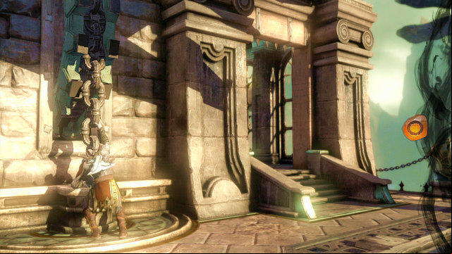 Now you can go to a chain and open gate with it - Walkthrough - Chapter 2: Sewer - God of War: Ascension - Game Guide and Walkthrough