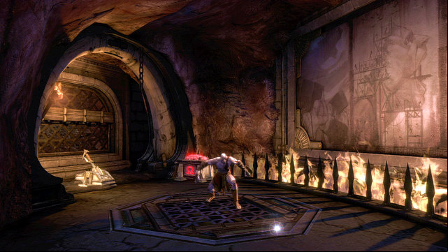 Use a lever in the middle and open the red chest - Second fight with the Hand of Hecatonchires - Chapter 3: The Guard House - God of War: Ascension - Game Guide and Walkthrough