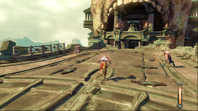 After a cut scene youll run into a bigger group of enemies, consisting of parasites and prisoners with spears - Walkthrough - Chapter 4: The Hecatonchires - God of War: Ascension - Game Guide and Walkthrough