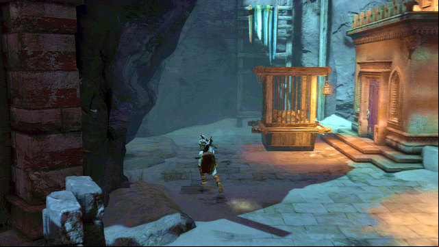 After clearing the area, go right - The beginning of the village - Chapter 5: The Village of Kirra - God of War: Ascension - Game Guide and Walkthrough