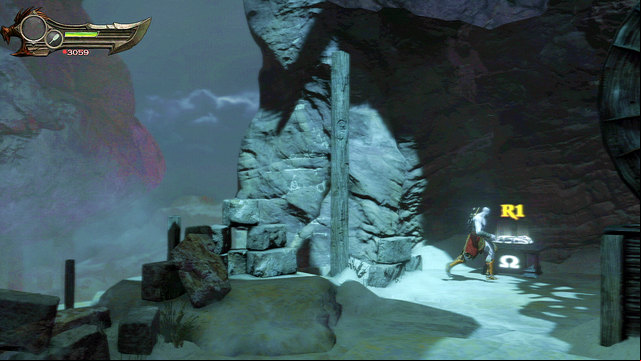 In a small alley you find a white chest with Gorgon Eye - The beginning of the village - Chapter 5: The Village of Kirra - God of War: Ascension - Game Guide and Walkthrough