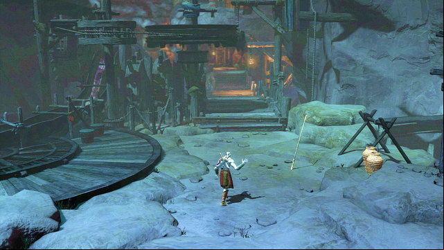 Get onto a wall in front of you - The beginning of the village - Chapter 5: The Village of Kirra - God of War: Ascension - Game Guide and Walkthrough