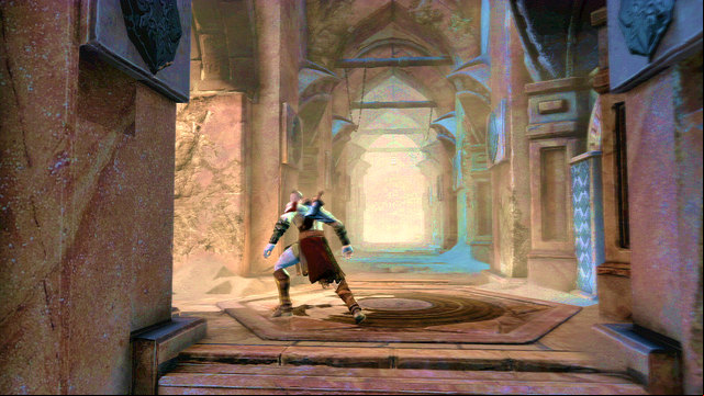 A bit later you run into a group of parasites and a corridor leading left - Broken bridge, Roller-Riddle and Medusa - Chapter 5: The Village of Kirra - God of War: Ascension - Game Guide and Walkthrough