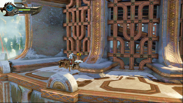 When you get to a wall on left you find red chest and white with Gorgon Eye - Walkthrough - Chapter 6: The Cistern - God of War: Ascension - Game Guide and Walkthrough