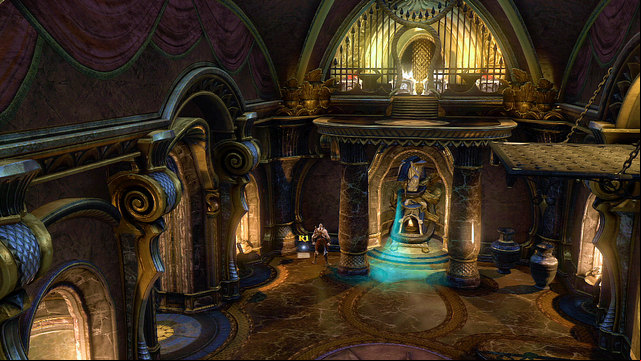 In this chamber you find green gas, a note lying nearby it and four chests over - Riddles of Statues, Way to the Tombs - Chapter 10: The Temple of Delphi - God of War: Ascension - Game Guide and Walkthrough