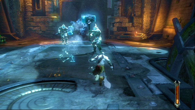 Here youll fight ice Talos - Walkthrough - Chapter 15: The Grotto - God of War: Ascension - Game Guide and Walkthrough