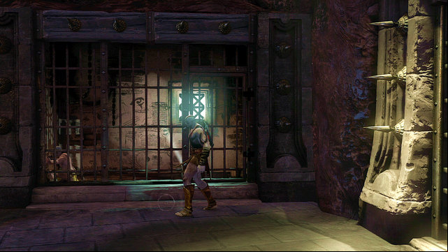 And return to the green and red chest, and go through the door to talk with Scribe - Walkthrough - Chapter 17: Martyrs Chamber - God of War: Ascension - Game Guide and Walkthrough
