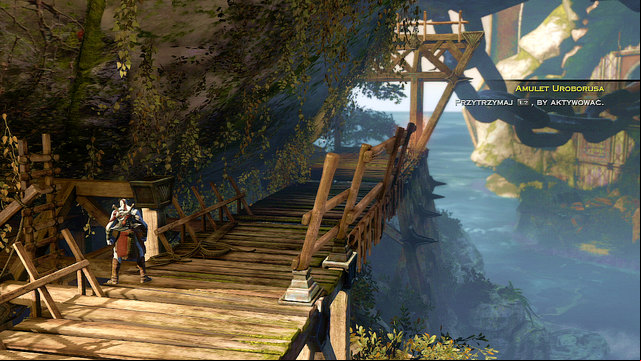 Youll land onto a wooden scaffold - Destroyed Head - Chapter 19: The Foot of Apollo - God of War: Ascension - Game Guide and Walkthrough