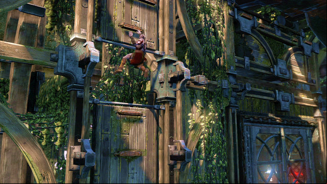 After that approach the wall on left, ing chests locked behind bars - Walkthrough - Chapter 21: The Forearm of Apollo - God of War: Ascension - Game Guide and Walkthrough