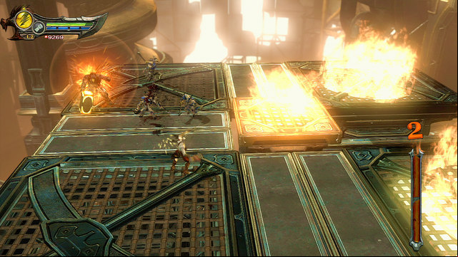 After a cut scene, you move up again and have to feed the fire again - Walkthrough - Chapter 25: The Furnace (pt. 2) - God of War: Ascension - Game Guide and Walkthrough