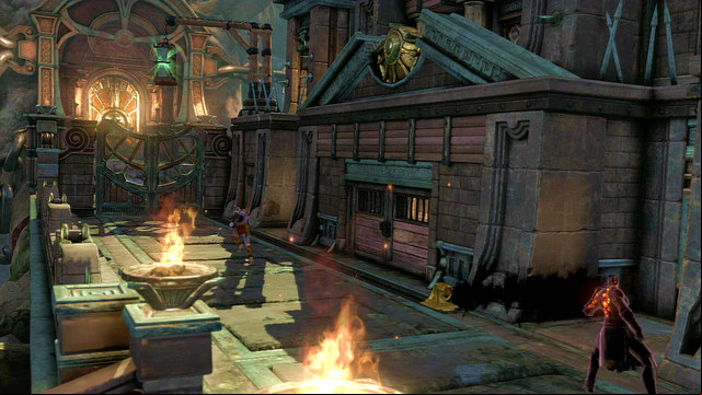 Now head left to a closed gate - Walkthrough - Chapter 29: The Fury Citadel - God of War: Ascension - Game Guide and Walkthrough