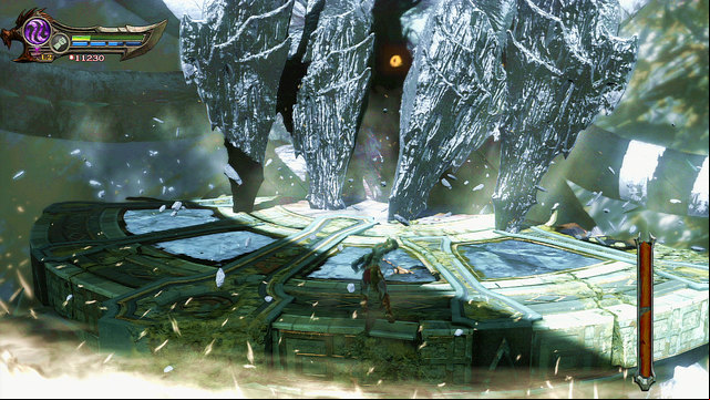 First of them, is a blow of all four tentacles which causes a shockwave - Walkthrough - Chapter 30: Alectos Chamber - God of War: Ascension - Game Guide and Walkthrough