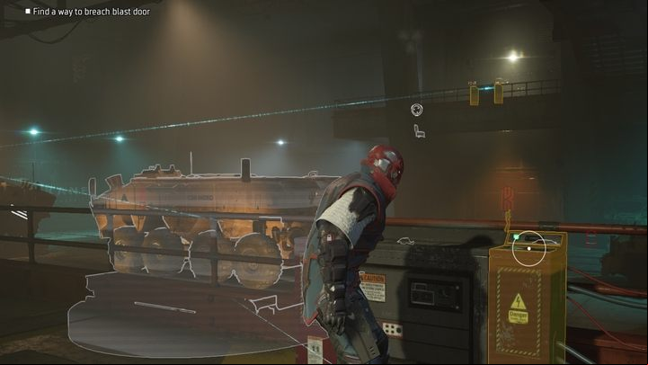When you reach the room where Kane is, use the console behind the vehicles to turn the vehicle 3x, and use the console on the first floor, to make the crane move the turret from one tank to another allowing you to destroy the armored door - Gotham Knights: Jacob Kane - walkthrough - Chapter 3 - Gotham Knights Guide, Walkthrough
