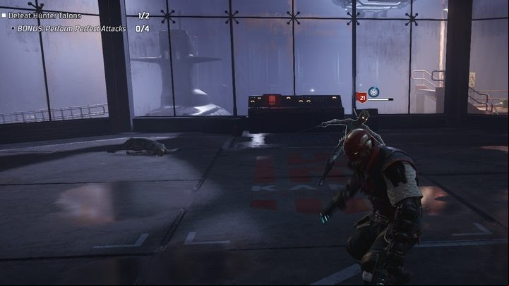 Behind the door, you will face Hunter Talons - compared to common Talons, they do not require you to stop them with a shot, but they deal high toxic damage - Gotham Knights: Jacob Kane - walkthrough - Chapter 3 - Gotham Knights Guide, Walkthrough