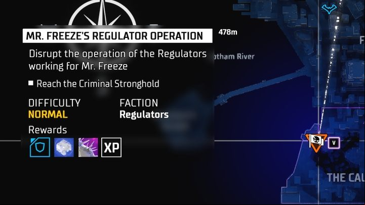 After you interrogate one of the Regulators, the new operation will appear on the map - Gotham Knights: Mr. Freeze chapter - walkthrough - Chapter 4 - Gotham Knights Guide, Walkthrough