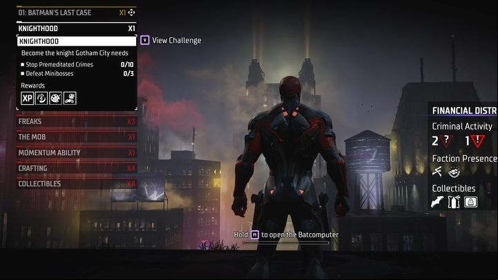 Completing an optional Knighthood challenge is rewarded with tools allowing faster exploration - they are different for each hero - Gotham Knights: Weird Science - walkthrough - Chpater 1 - Gotham Knights Guide, Walkthrough