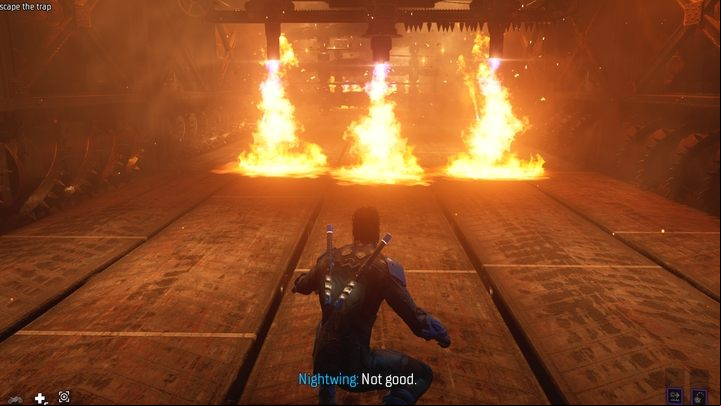 After a cutscene you'll need to get through the trap - Gotham Knights: The Powers Club - walkthrough - Chapter 2 - Gotham Knights Guide, Walkthrough