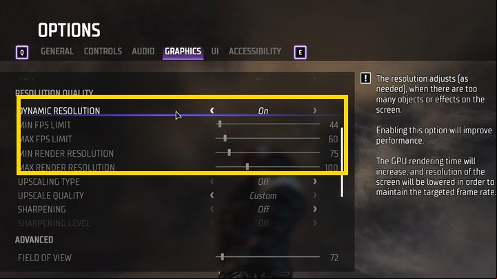 The option that can determine whether the game will be playable on weaker PCs is Dynamic Resolution - Gotham Knights: PC system requirements - Appendix - Gotham Knights Guide, Walkthrough