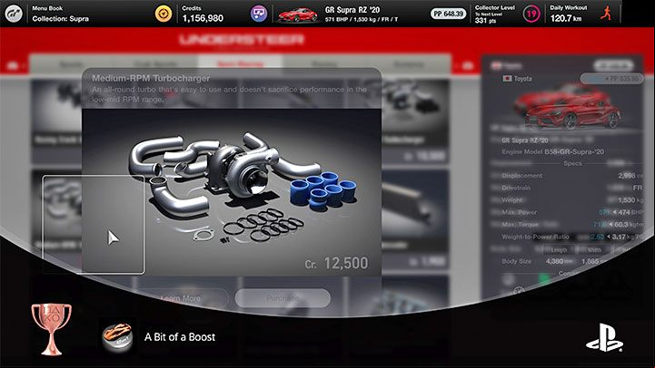 How to unlock: Purchased a turbo or supercharger 10 times - Gran Turismo 7: Trophies - list, trophy guide - Appendix - Gran Turismo 7 Guide