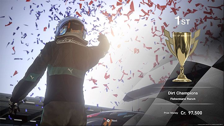 The race usually takes around 3:25, which is really not much - Gran Turismo 7: Grinding and earning credits - Fishermans Ranch - Earning credits - Gran Turismo 7 Guide