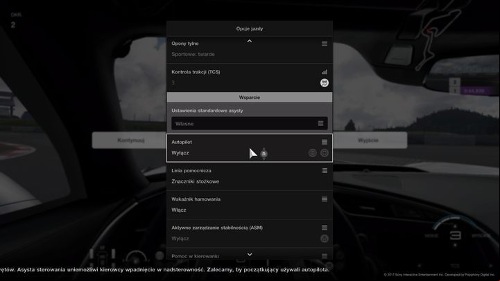 In the options, you can turn off all assistance from the autopilot group right away. - Types of assists in Gran Turismo Sport - Technical aspects - Gran Turismo Sport Game Guide