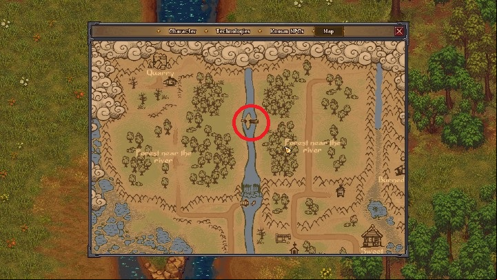 The last possible spot where you can catch fish is the River - Fishing in Graveyard Keeper - Beginning and development - Graveyard Keeper Game Guide