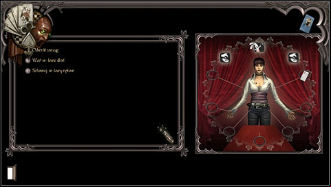 1) Distract (upper middle icon) - Chapter 1 - p. 3 - Walkthrough - Gray Matter - Game Guide and Walkthrough