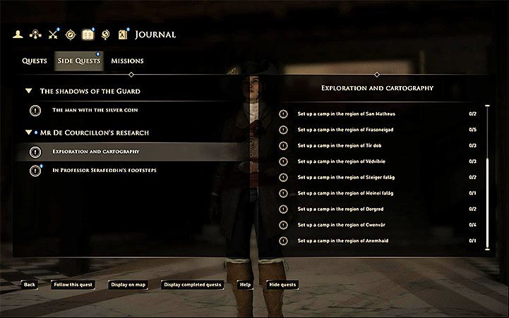 The side quest Exploration and Cartography will allow you to keep track of current progress and find out how many bonfires there are in each region of the game world - GreedFall: Trophies/Achievements - list - Trophy Guide - GreedFall Guide