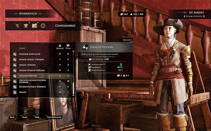 By default, you can start creating chemical compounds after reaching the crafting table and going to the tab with disposable items (called Consumables) - GreedFall: Trophies/Achievements - list - Trophy Guide - GreedFall Guide