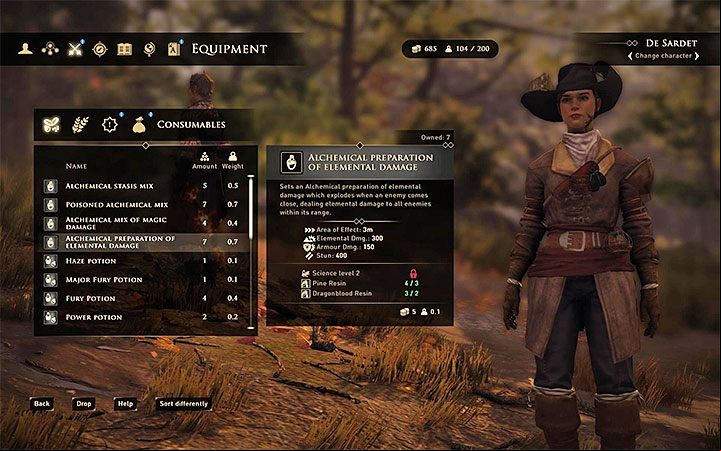 The second requirement is the Alchemical Preparation of Elemental Damage item, a kind of a bomb that causes elemental damage upon explosion - GreedFall: Inaccessible places - how to reach? - FAQ - GreedFall Guide