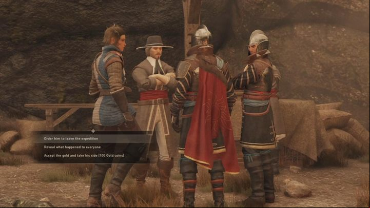 You will find that the of the expedition were killed and everything was hushed up - GreedFall: Theological Conflicts - walkthrough - The Origins of Theleme - GreedFall Guide