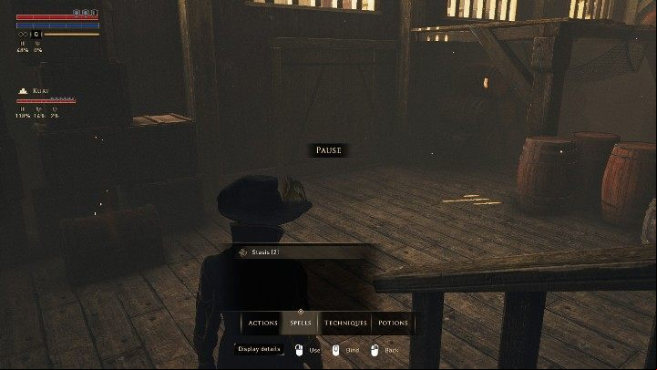 During active pause you can change weapons, select spells, check current status of your companions - GreedFall: Combat - Basics - GreedFall Guide
