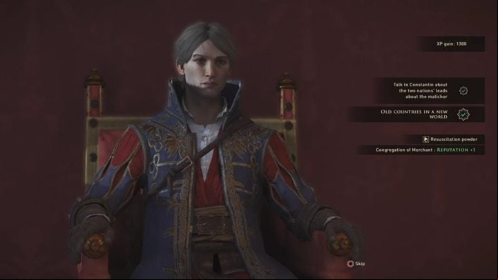 After entering the residence, Petrus will talk to you - speak with him and then talk to the Governor - GreedFall: Old Countries in a New World & Constantine at the Palace- walkthrough - A Cure for Malichor - GreedFall Guide