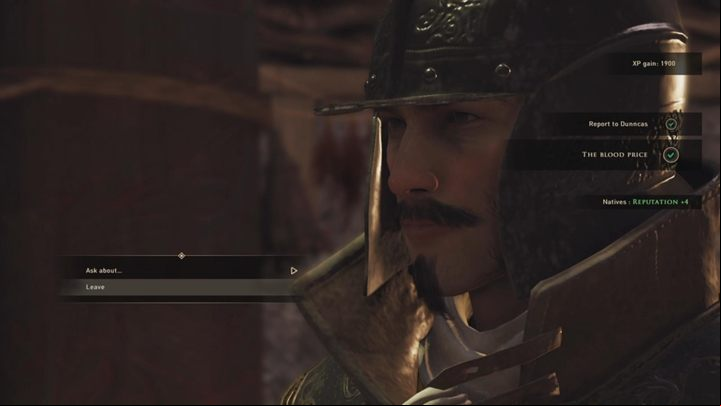 This concludes the quest - you will get 1900 XP and you will a +4 increase of reputation with the Natives - GreedFall: The price of blood - walkthrough - The Children of Teer Fradee - GreedFall Guide