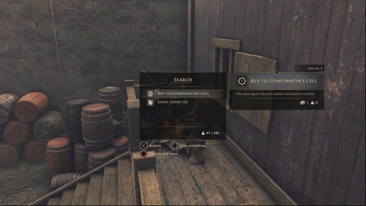 Go to the thugs hiding place - you can sneak into Constantins cell if you like, but you can just throw yourself into a fight - GreedFall: The Great Departure - walkthrough - A Cure for Malichor - GreedFall Guide