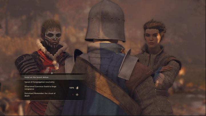Speak with Eseld after the battle - GreedFall: The Battle of the Red Spears - walkthrough - A Cure for Malichor - GreedFall Guide