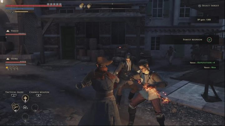 Talk to Vasco about everything, and you will complete the quest - GreedFall: Family Reunion - Vasco quest walkthrough - Vasco - GreedFall Guide