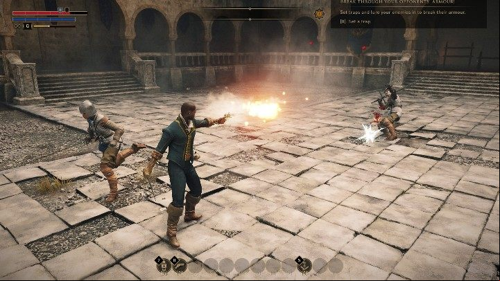 Eventually, to get yourself some weapons if someone attacks you - GreedFall: Charismatic character of - character build - Character builds - GreedFall Guide