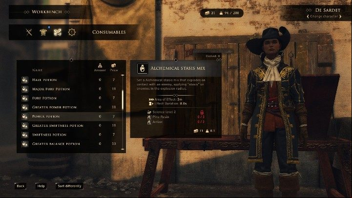 When you choose this build, you need to know right away that you will spend a lot of time in the game exploring the world, collecting raw materials and creating potions - GreedFall: Master of Potions - character build - Character builds - GreedFall Guide
