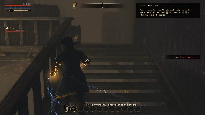 During battles, the status of your hero, companions and enemies is always displayed - GreedFall: Team management Guide - Basics - GreedFall Guide