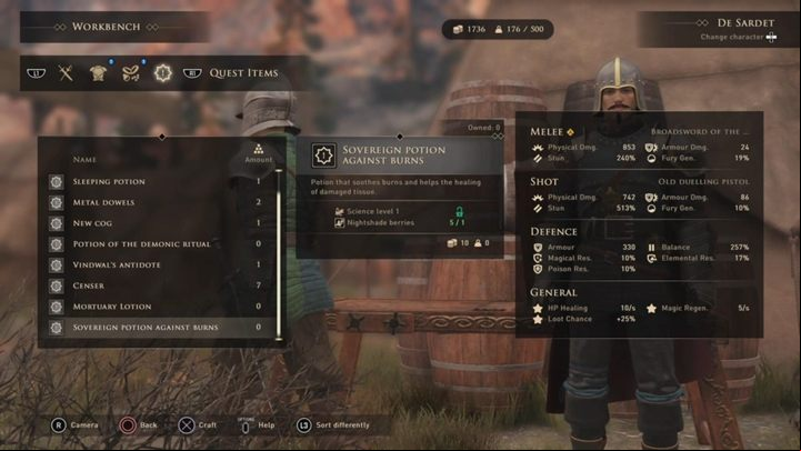You end up at the Alliance Outpost Camp - GreedFall: Searching for Constantin - walkthrough - Constantins Fate - GreedFall Guide
