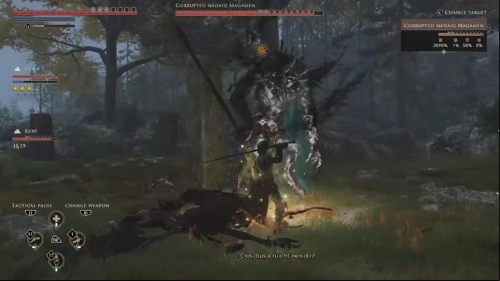 You will have to battle a wraped variety of Nadaiga mageman - GreedFall: Where Madness Goes - walkthrough - A New Threat - GreedFall Guide